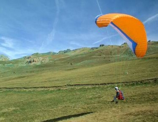 Gleitschirmfliegen Landung 
